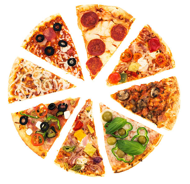 different pizza slices